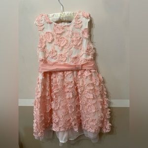 Mayoral pink Floral Appliqué Dress